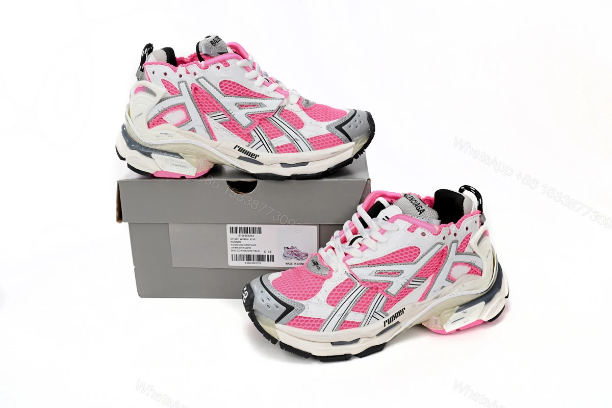 Balenciaga Runner White Red Powder 677402 W3RBN 9155 — view 2