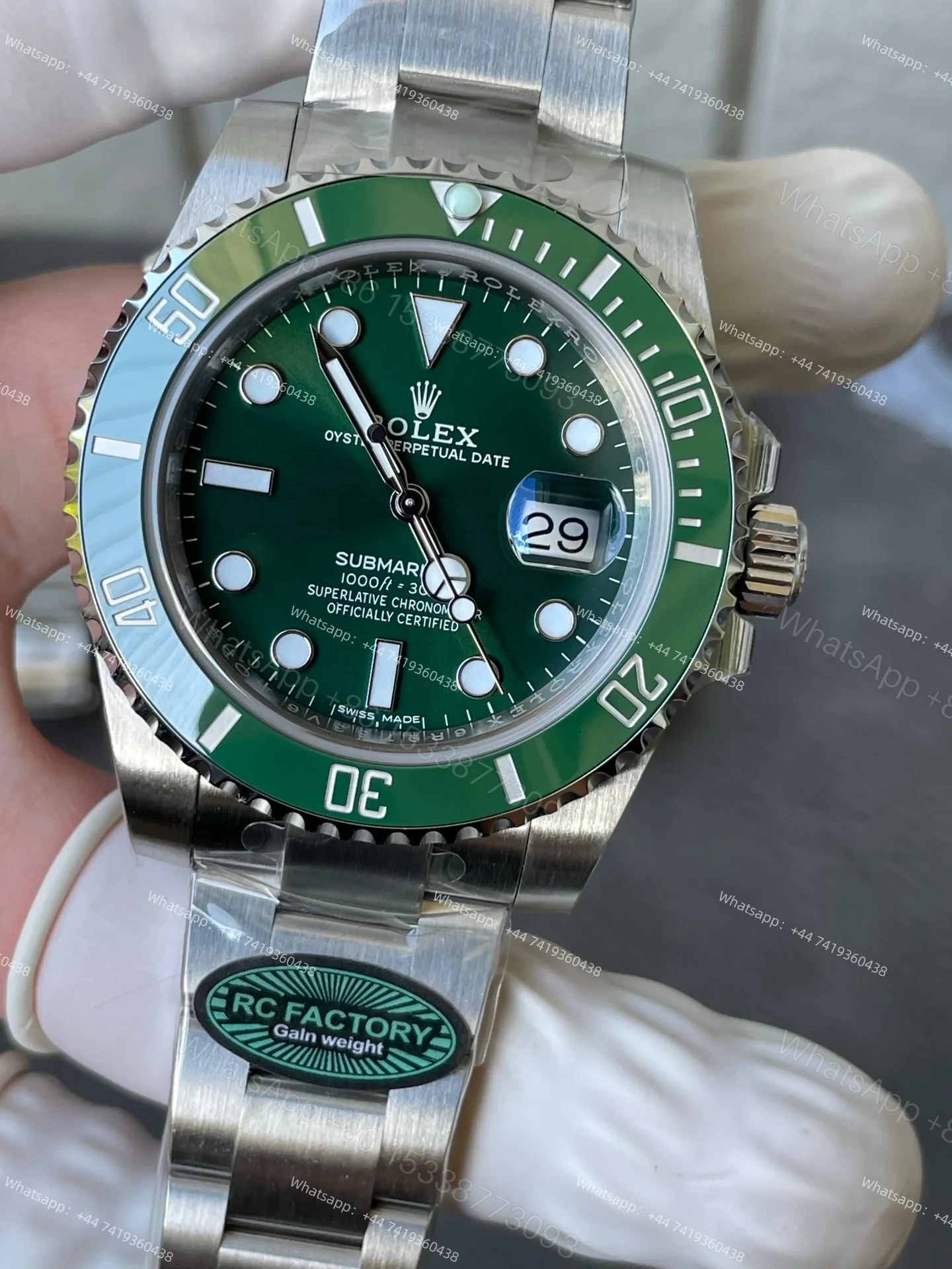 View 4 of Rolex Super Clone Watches 1:1 Hulk Submariner 116610LV