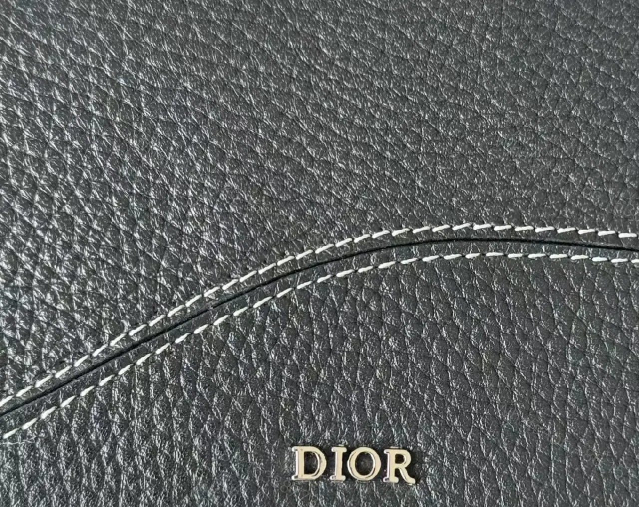 View 2 of Elegant Textured Calfskin Wallet — Wave Stitch, Dior-inspired Luxury