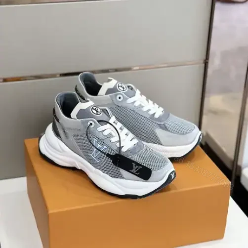 View 4 of LOUIS VUITTON RUN 55 SNEAKERS IN GREY – LSVT357