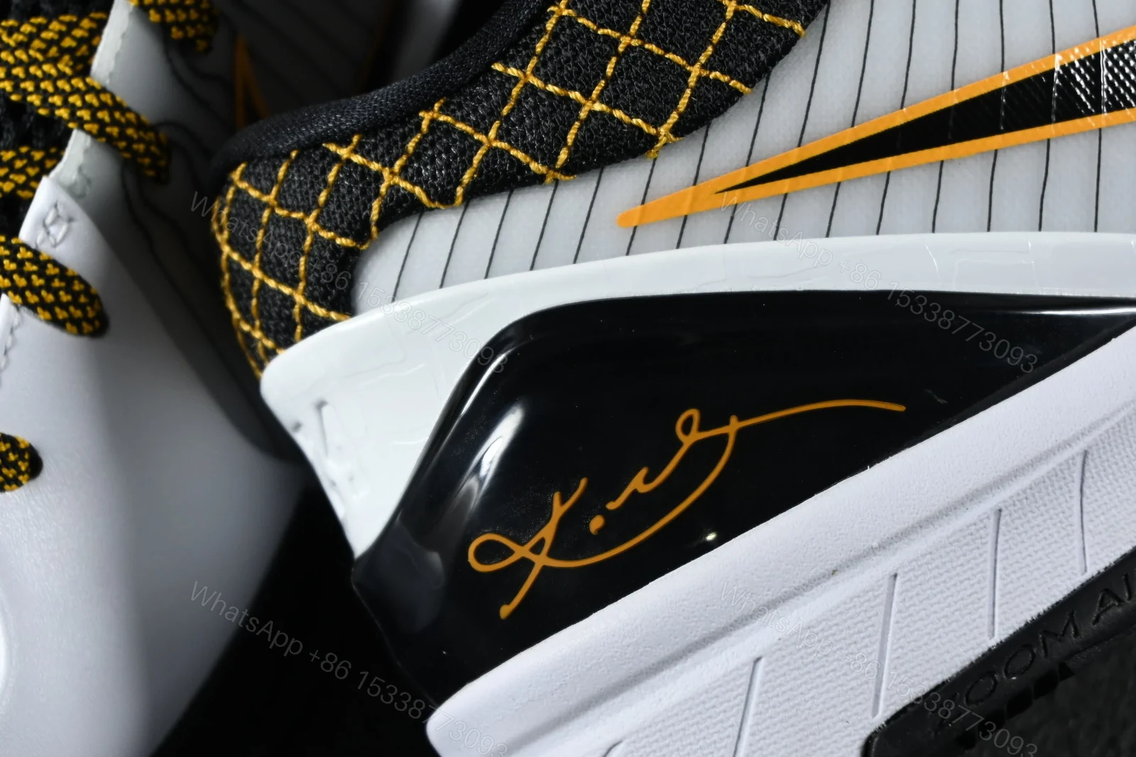 View 5 of Nike Kobe 4 Protro White Black Del Sol