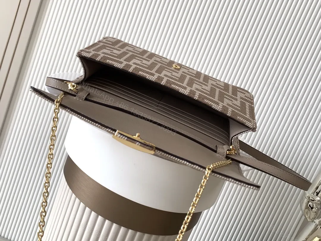 View 3 of Brown Monogram Shoulder Bag: Structured Luxe Everyday Carry