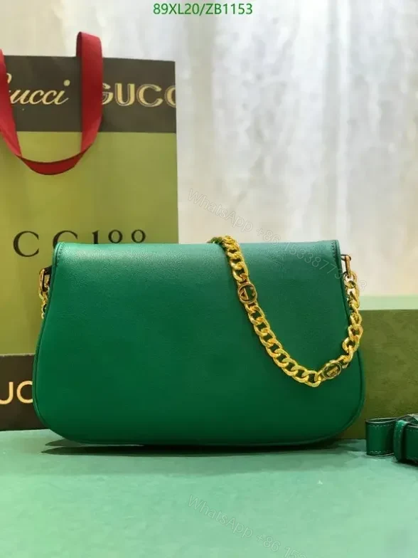 View 15 of Gucci White Blondie Leather Shoulder Bag Dupe ZB11535 – Stylish Chain Strap