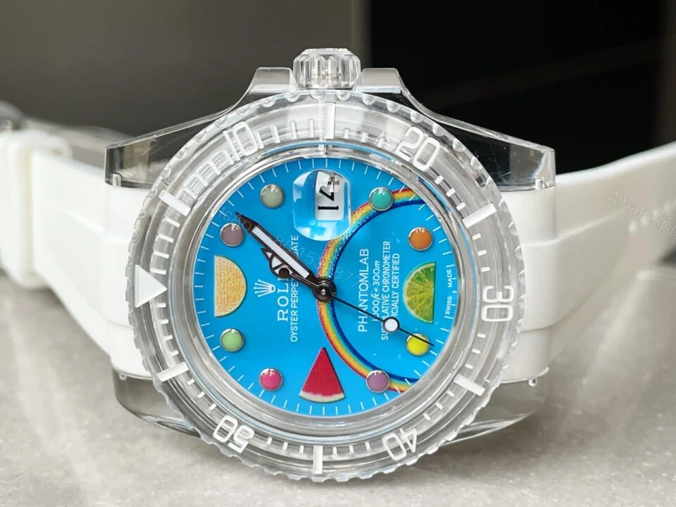 View 3 of GF FACTORY 1:1 Rolex Submariner Phantomlab Transparent Best Edition Blue Fruit Dial VR3135