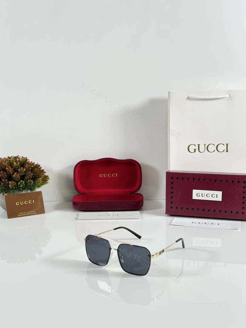 First Copy Gucci 6009 Gold Black Sunglasses — view 1