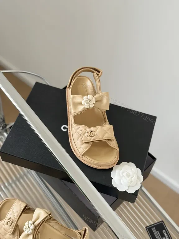 View 5 of Chic Embellished Sandals - Flower Bow Detail for Kids