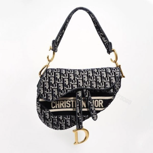 View 2 of FIRST COPY Christian Dior Saddle Sling Bag (Black)