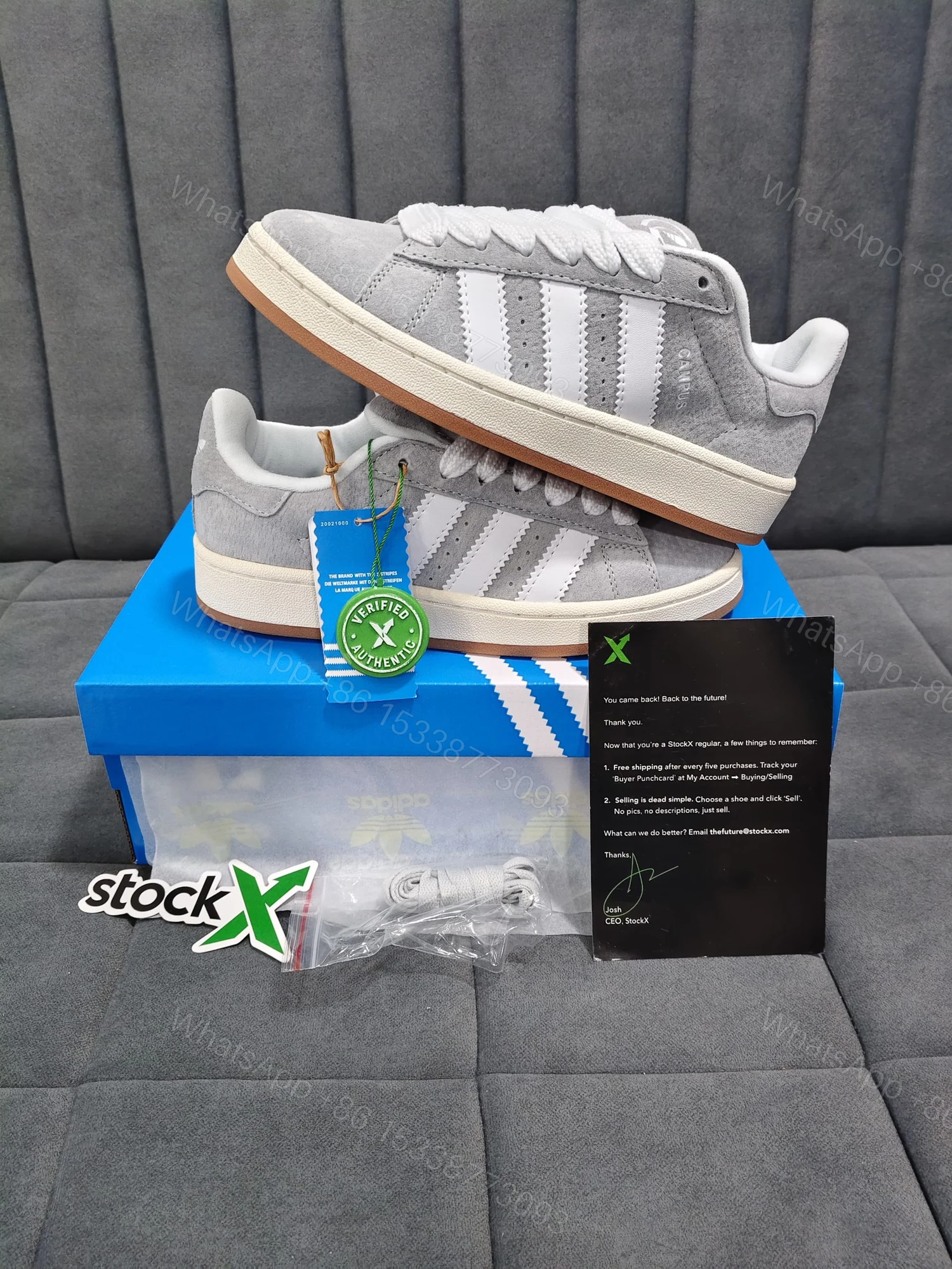 FIRST COPY ADIDAS CAMPUS GREY — view 1