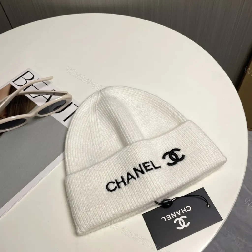 View 6 of White Knit Beanie, Premium Texture, Luxury Everyday Use