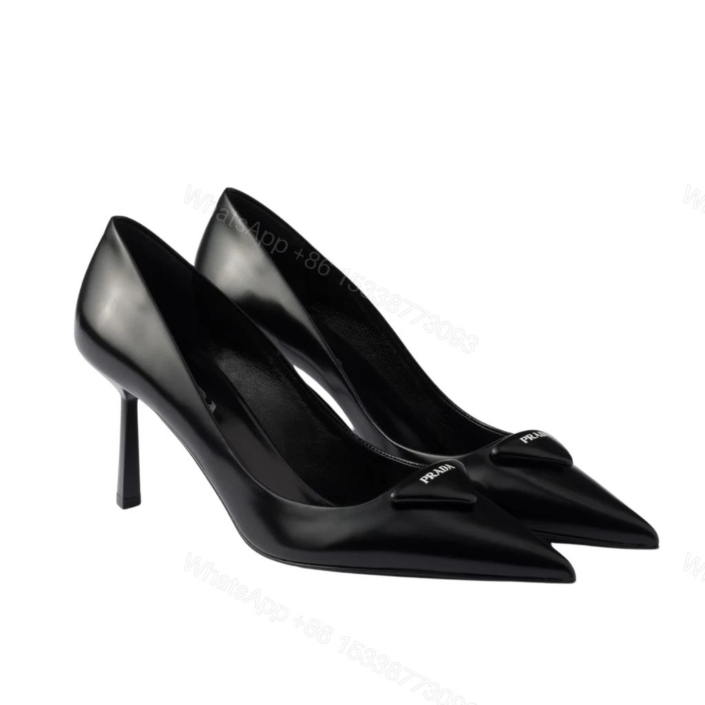 Prada Brushed Leather Pumps Black 1I928M 055 F0002 F 075 — view 1