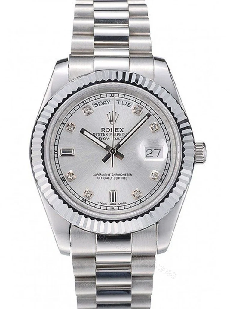 Superclone Rolex Day-Date Silver Dial 41995 40 mm — view 1