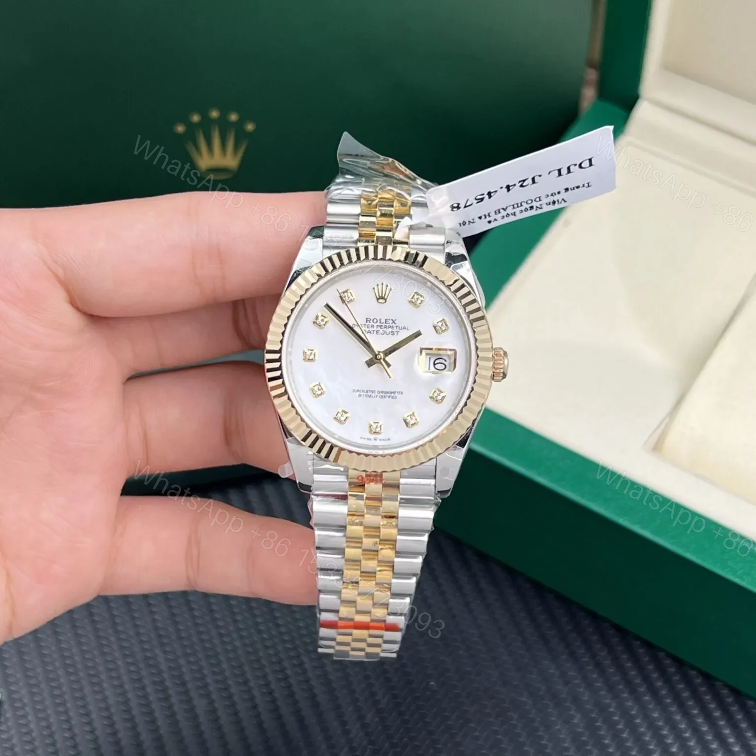 View 4 of Rolex Datejust Mother of Pearl Diamond Dial 126283RBR-0009 36 mm