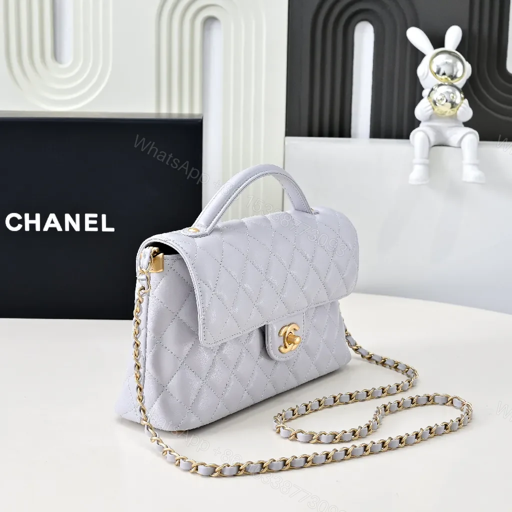 View 6 of Soft Gray Quilted Handbag: Luxe Everyday Elegance Bag