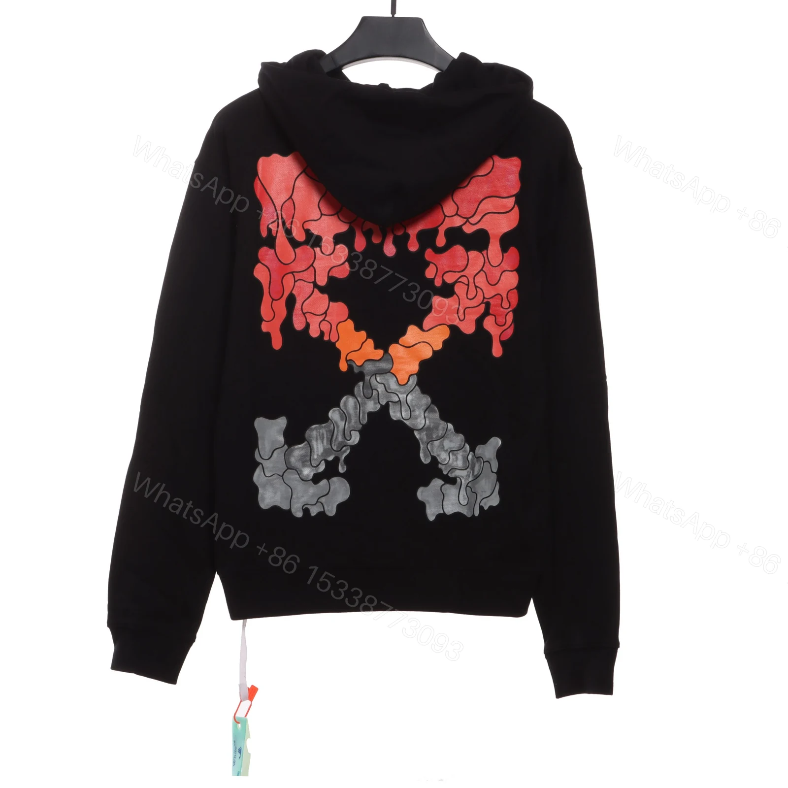 Off-White Red Gray Melted Arrow Hoodie — view 1