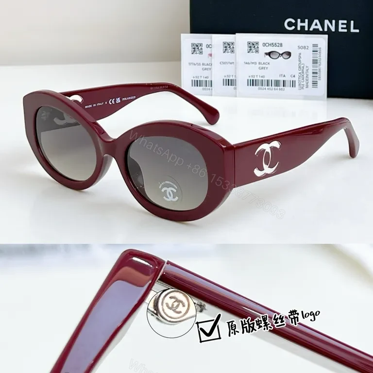View 9 of Bold Pink Chanel-Inspired Eyewear Sunglasses