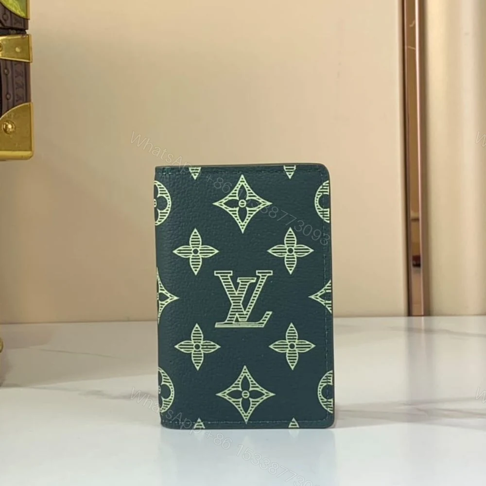 View 2 of Louis Vuitton Pocket Organizer Monogram Shadow Forest Green 14Cm M27149