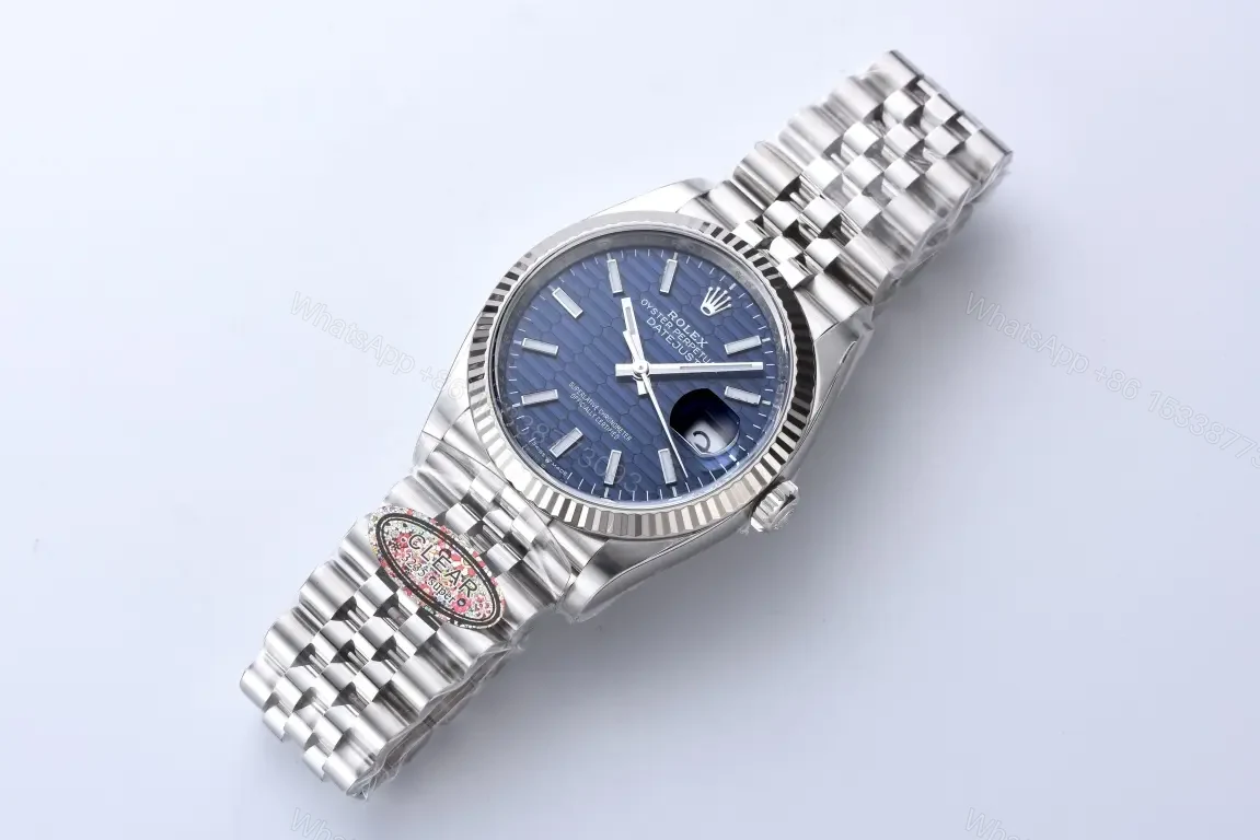View 4 of Rolex Datejust 36 Blue Fluted Motif Dial Jubilee 126234-0049