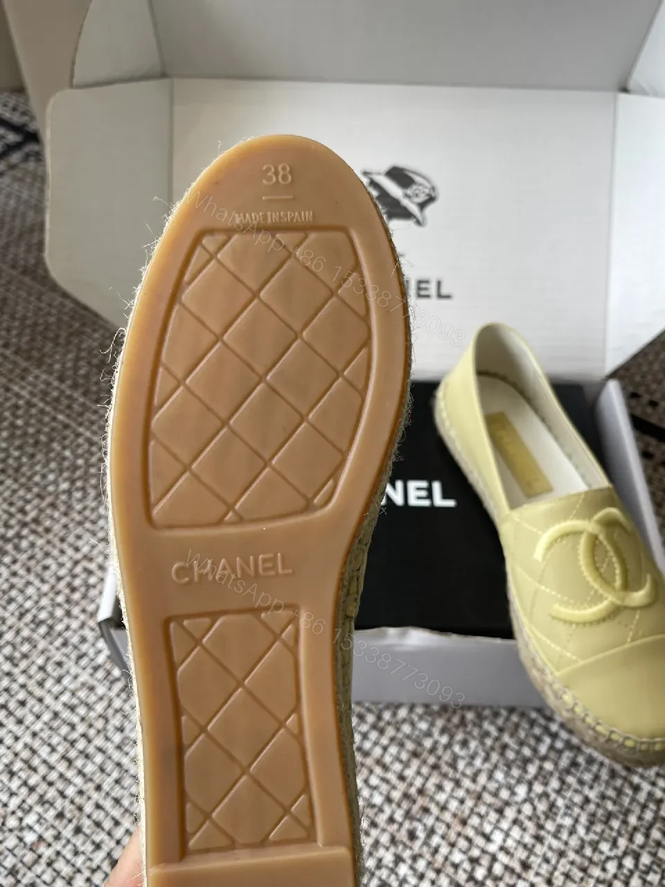 View 7 of Soft-Glow Quilted Slip-Ons: Lemon Leather, Chanel-Inspired, Comfort-First Shoes