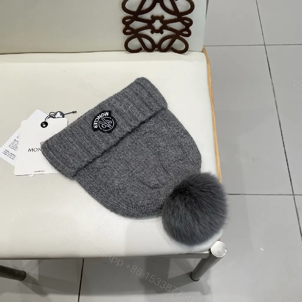 View 3 of Cozy Knit Beanie with Pom, Premium Warmth, Foldable Cuff