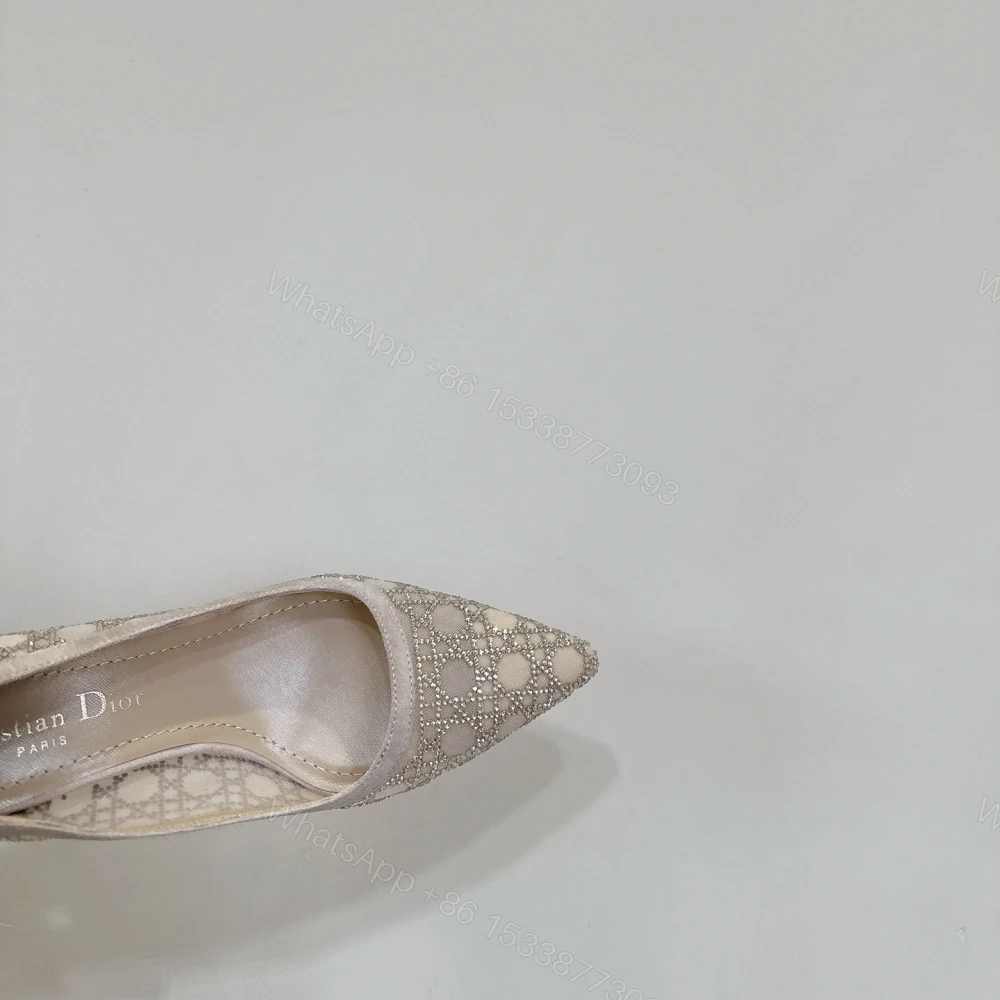 View 8 of 高仿Dior*Capture系列KDH305尖頭燙鑽高踭鞋6.5CM膚色免檢版
