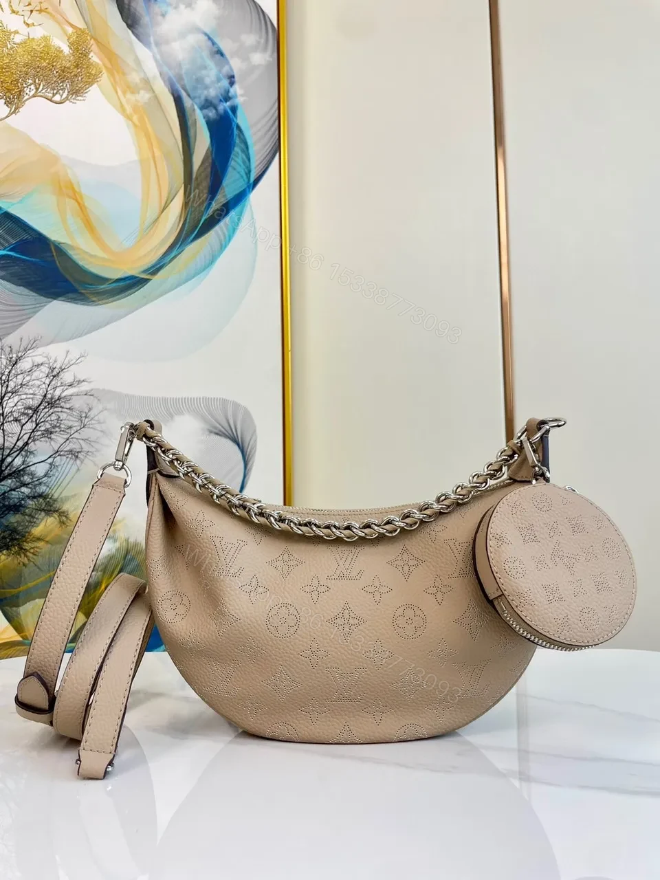 View 2 of Louis Vuitton LV Baia Mahina Mono Pattern Like Auth Handbags 26x17x7.5cm