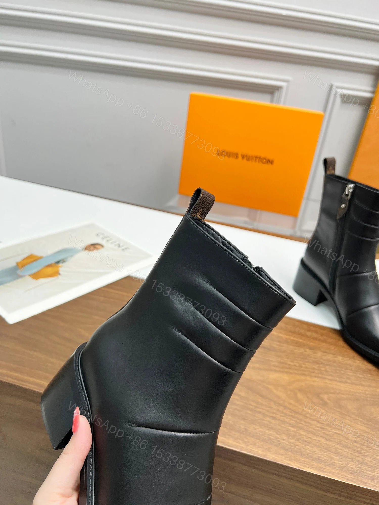 View 5 of LOUIS VUITTON JAZZ BOOTS LAMBSKIN BLACK 1ADBJ9