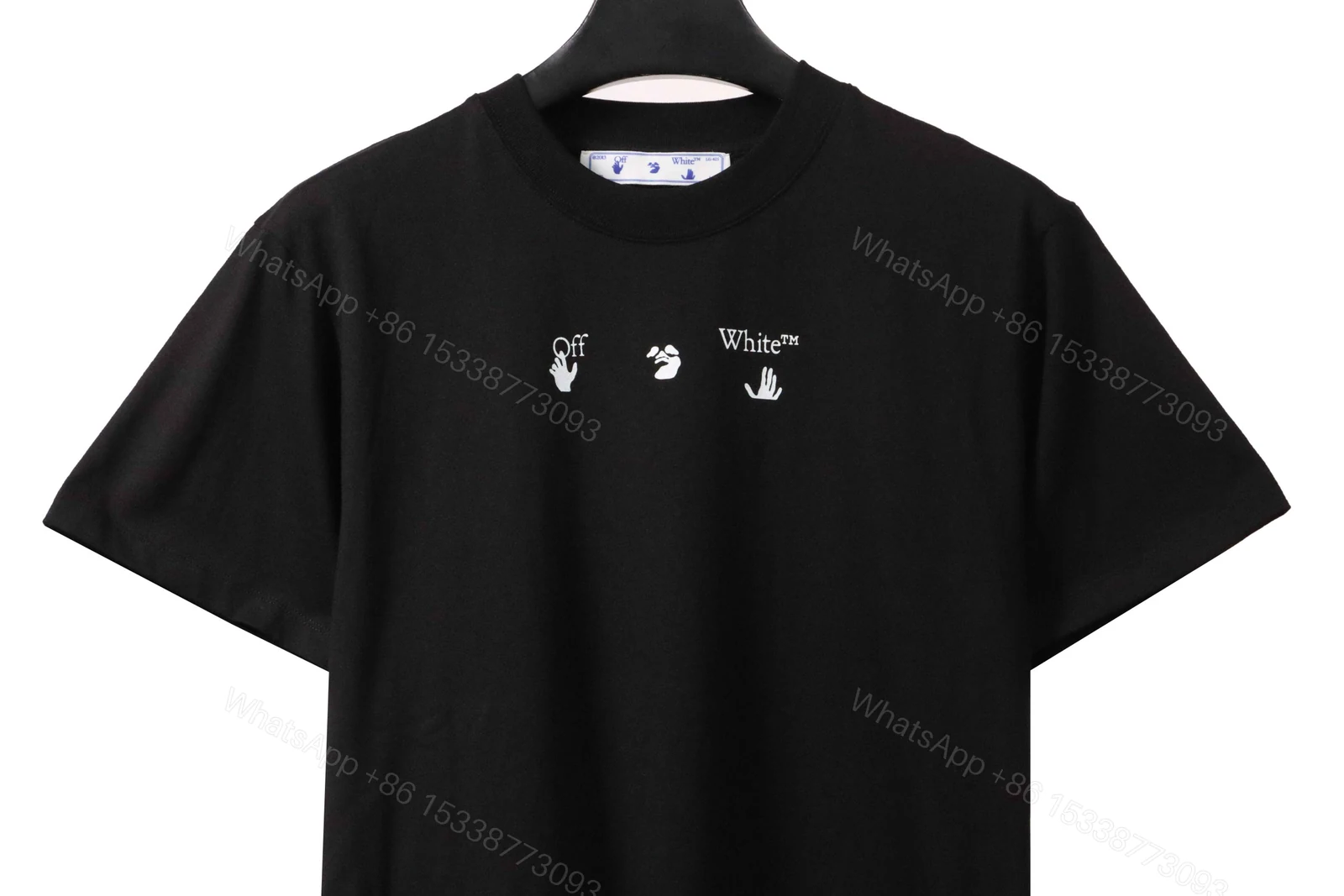 View 3 of Off-White Melting Arrow Print T-Shirt Black Brown