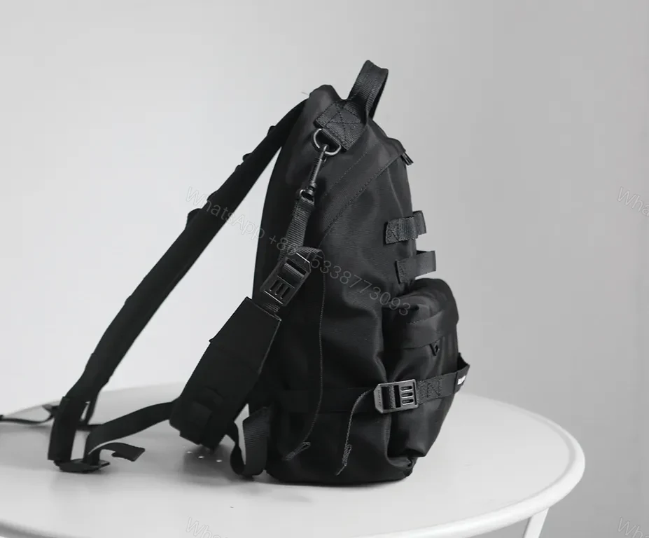 View 7 of Black Balenciaga-Inspired Utility Backpack: Compact Luxury Carry