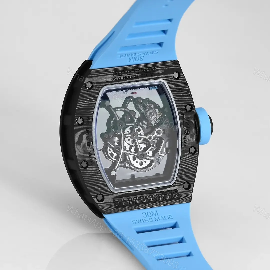View 9 of EUR Factory Richard Mille RM055 Blue Carbon Fiber Watch