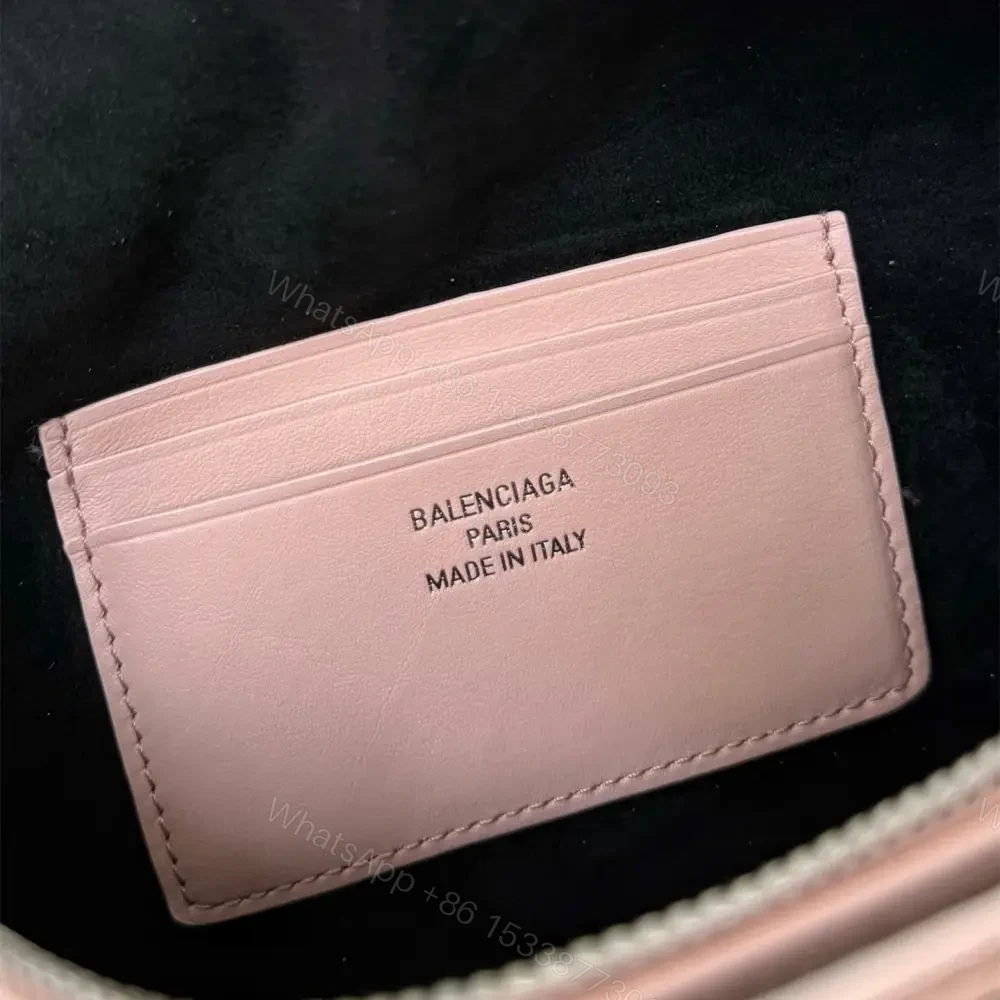 View 7 of 高仿Balenciaga*Rodeo系列U5831小牛皮盒子包粉色銀扣免檢版