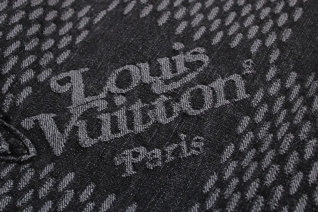 View 7 of Monogram Patchwork Denim Jacket: Modern Texture & Signature Detail