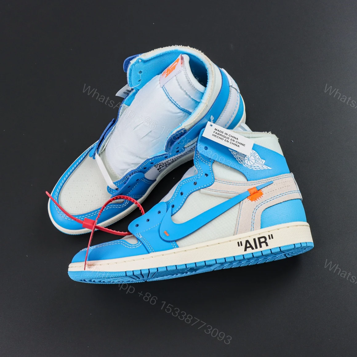 View 8 of Off-White × Air Jordan 1 Retro High OG UNC Reps