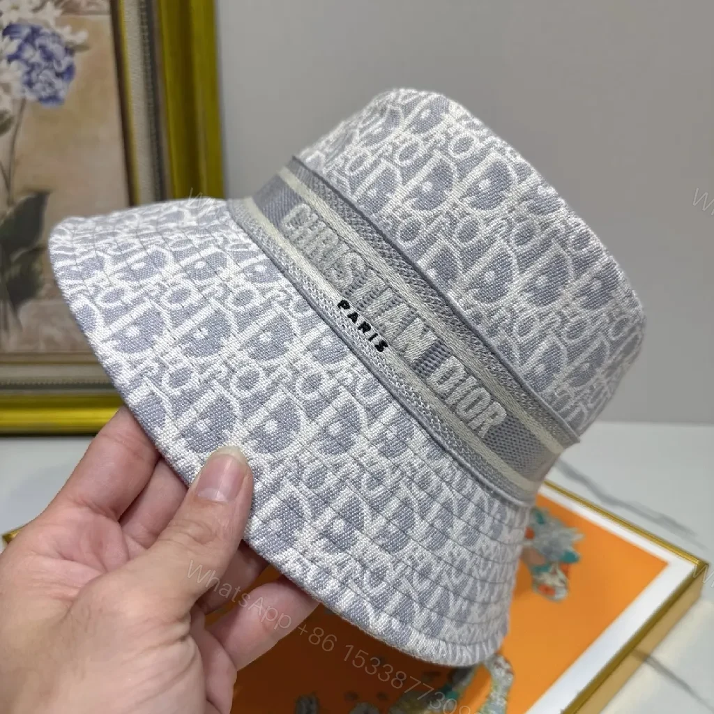 View 7 of Monochrome Luxe Monogram Bucket Hat with Signature Pattern