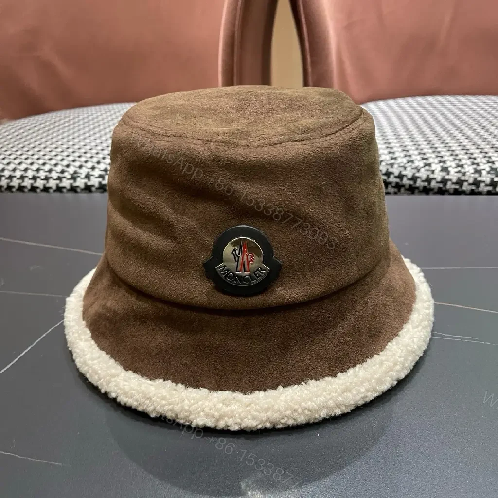 Cozy Suede Hat Buckle Shine Warmth Bucket Style — view 1