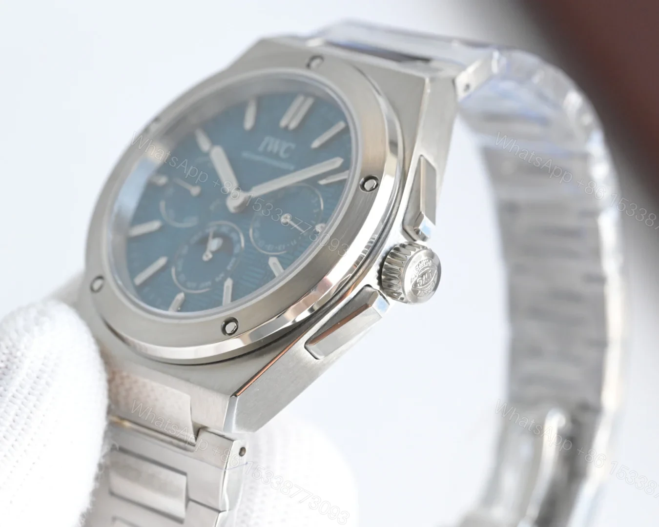 View 6 of IWC Ingenieur Perpetual Calendar Stainless Steel Blue Dial IW3449-03