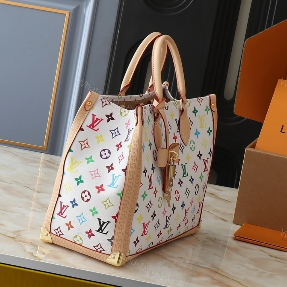 View 3 of Louis Vuitton X Murakami Onthego MM Monogram White 35Cm M13079