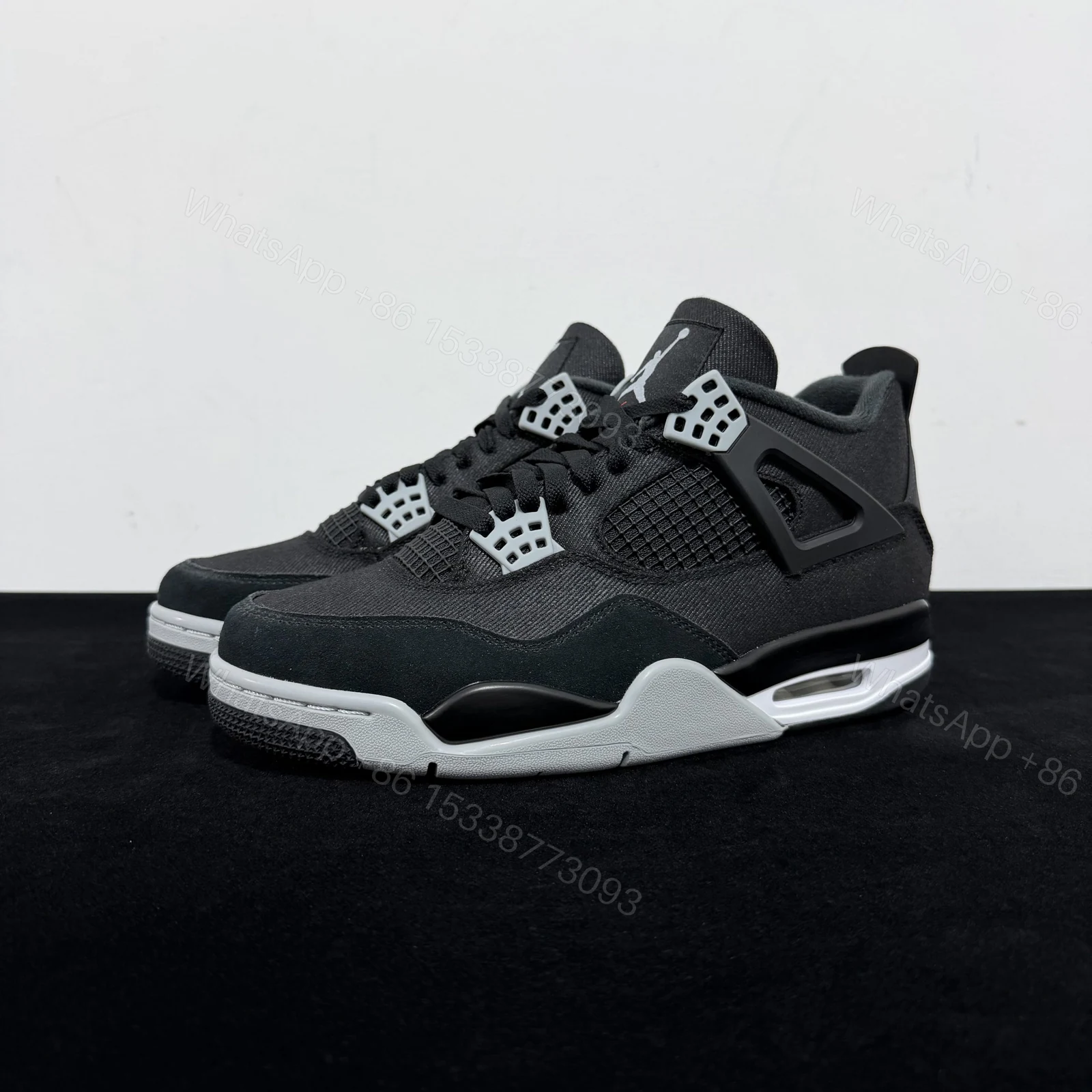 View 7 of Jordan 4 Retro SE Black Canvas Reps