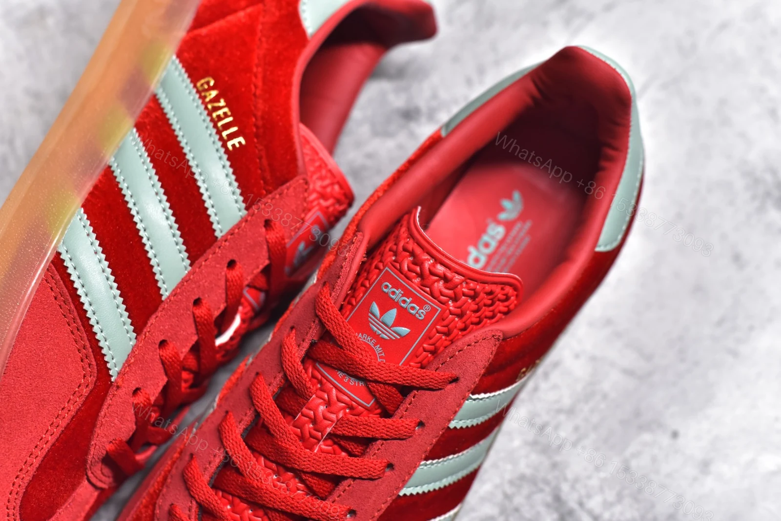 View 6 of Adidas Originals GAZELLE Indoor Trainers In Red