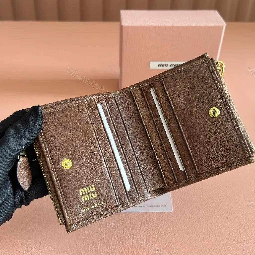 View 2 of Compact Leather Wallet — Minimalist Luxury, Signature Motif