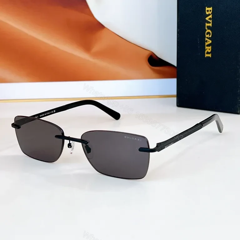 Chic Minimalist BVLGARI Sunglasses: Matte Metal, - Sunglasses — view 1