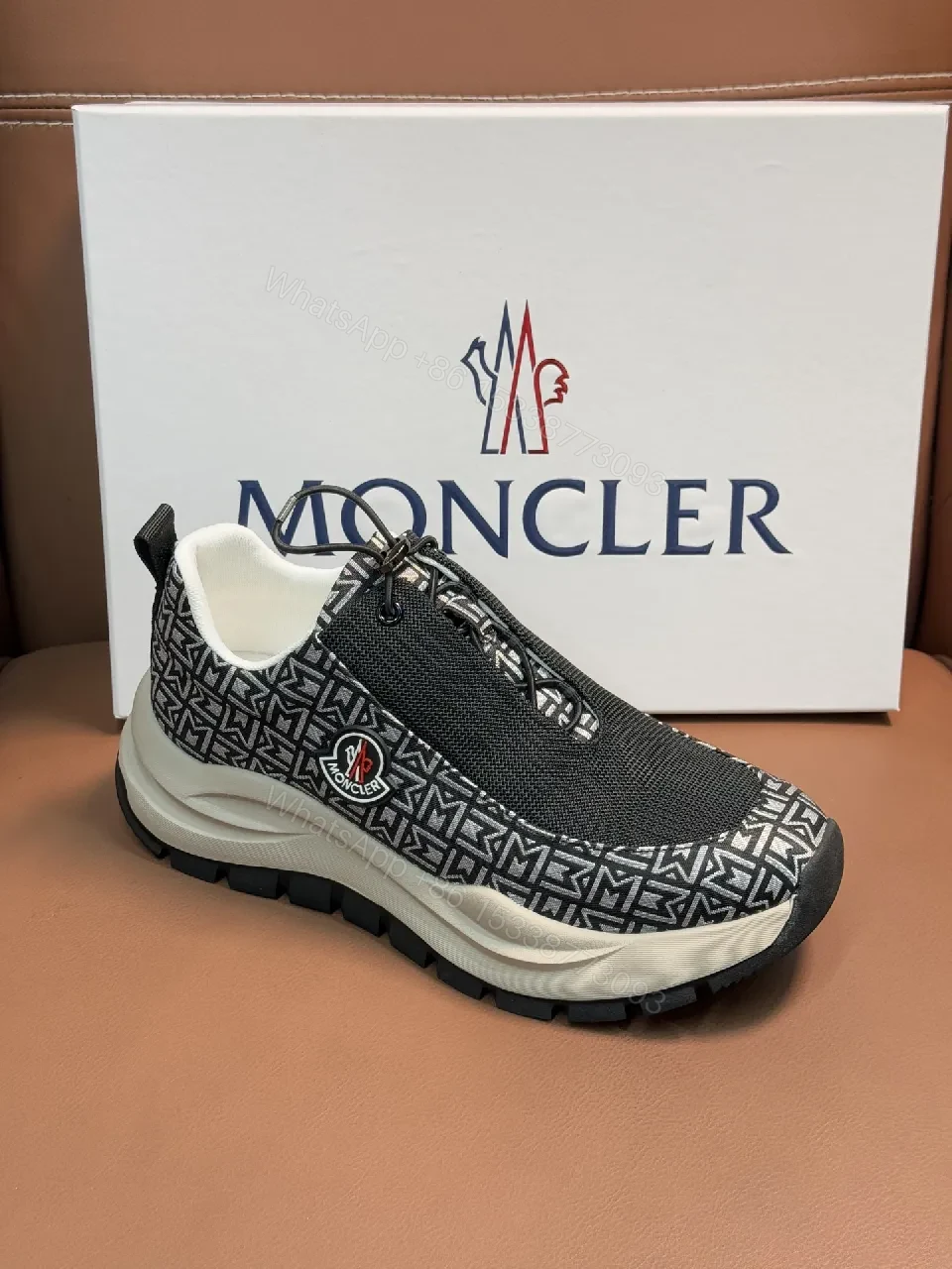 View 5 of Moncler Patterned Knit Runner: Bold Texture, Elevated Comfort