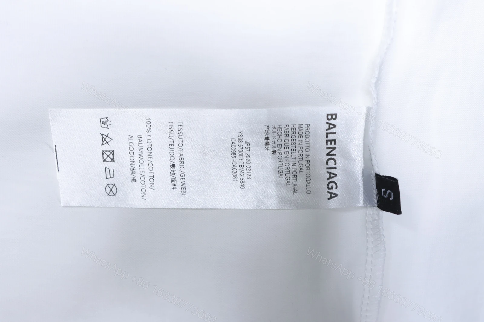 View 6 of Balenciaga Clothes 26SS Chest Crest Embroidered Short-Sleeve T-shirt white