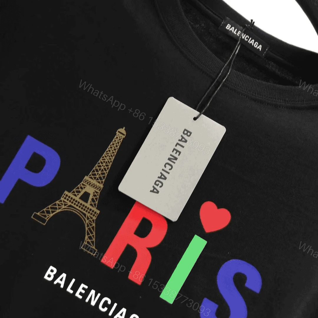 View 7 of BALENCIAGA MEN’S BLACK MODE LOGO TEE – BB42