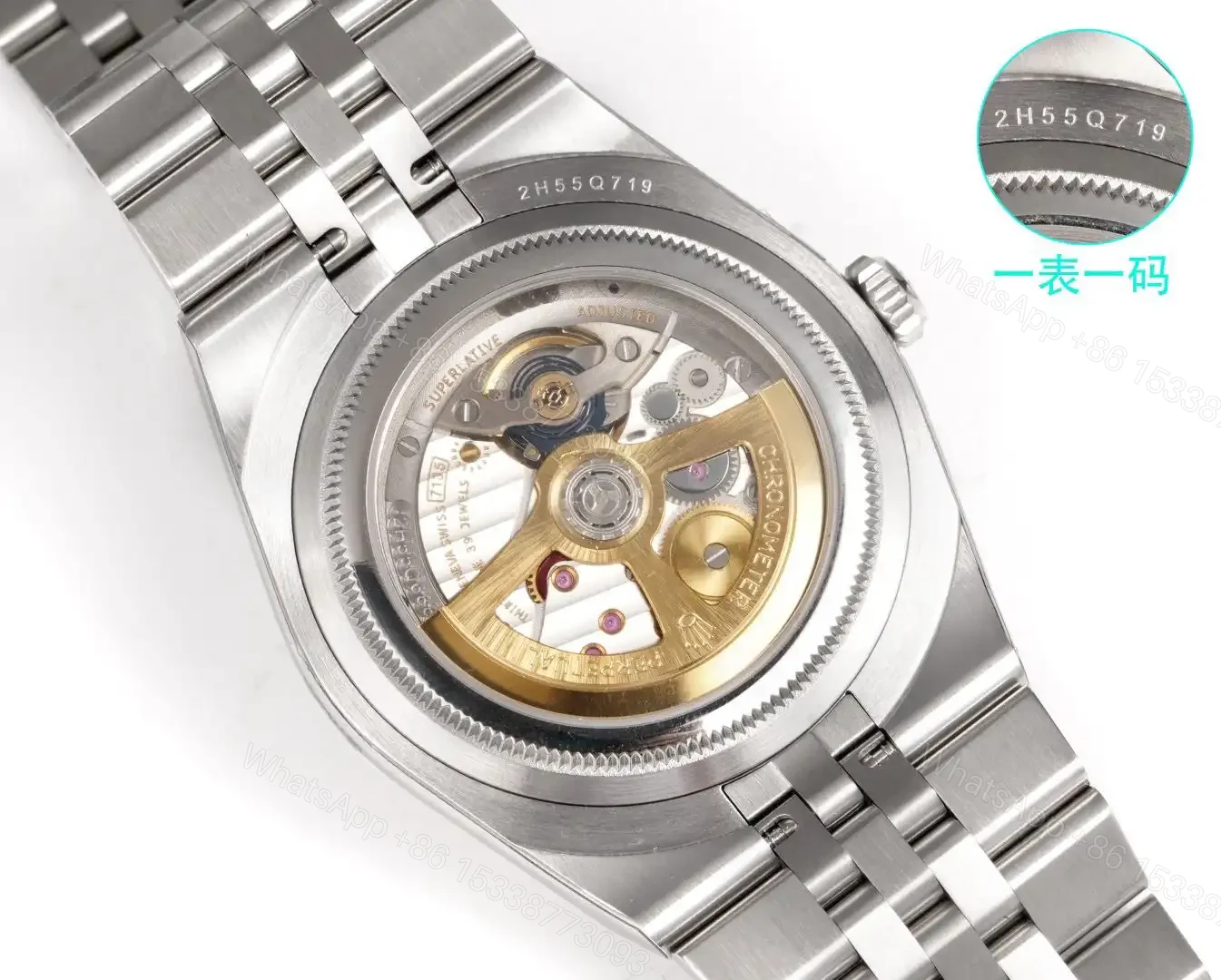View 8 of Rolex Land-Dweller 36 Oystersteel White Gold Flat Jubilee 127234-0001