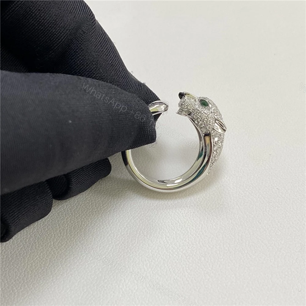 View 4 of Panthere De Cartier Ring Pave Diamonds White Gold N4224900