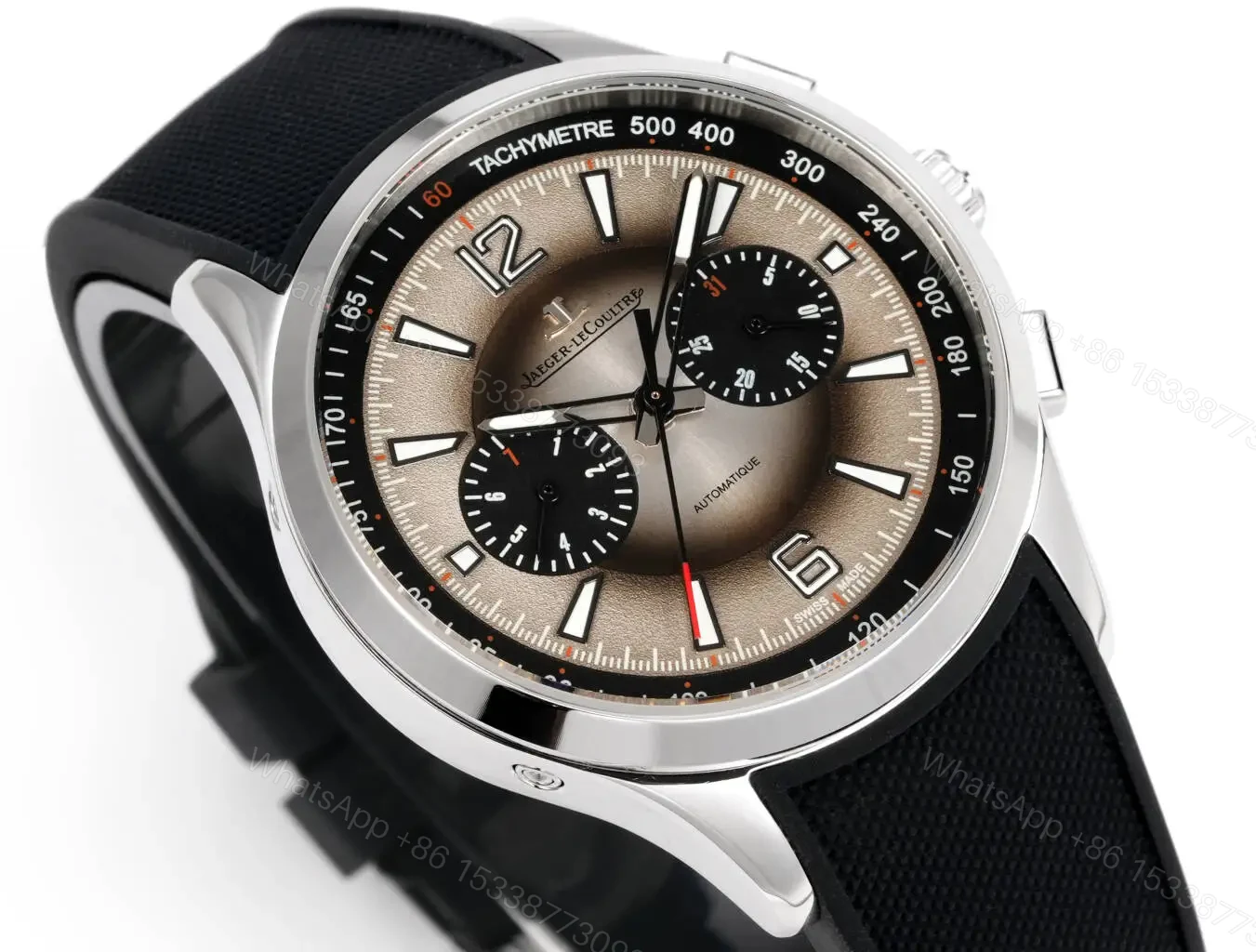 View 3 of Jaeger LeCoultre Beige Chronograph Watch Rubber Strap Ultimate 42MM JLC-POL-CHRONO-BGE-RUB-42