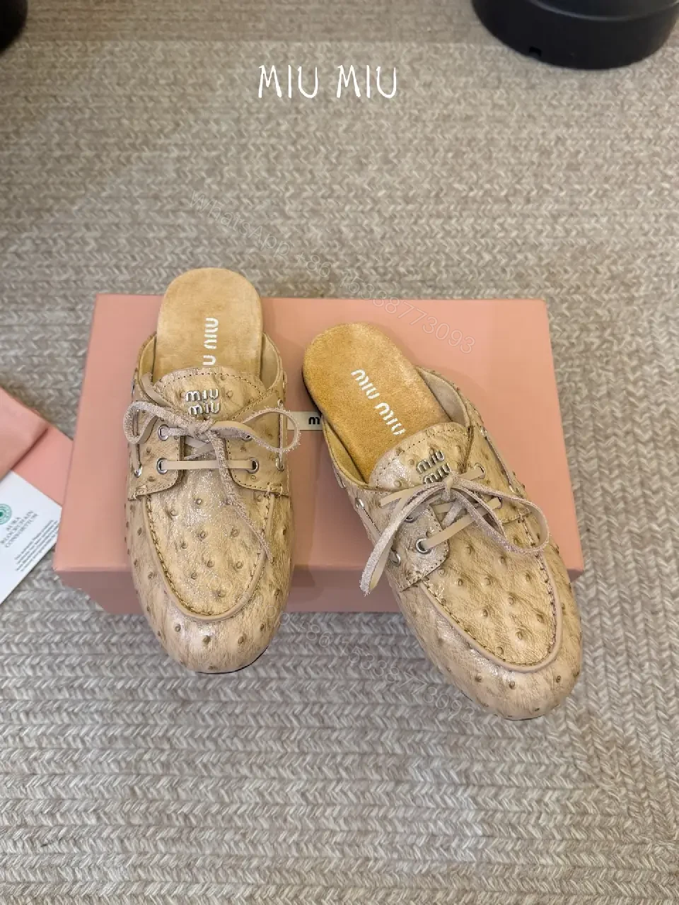 View 6 of Golden Corkscrew Miu Miu Clogs Sandals