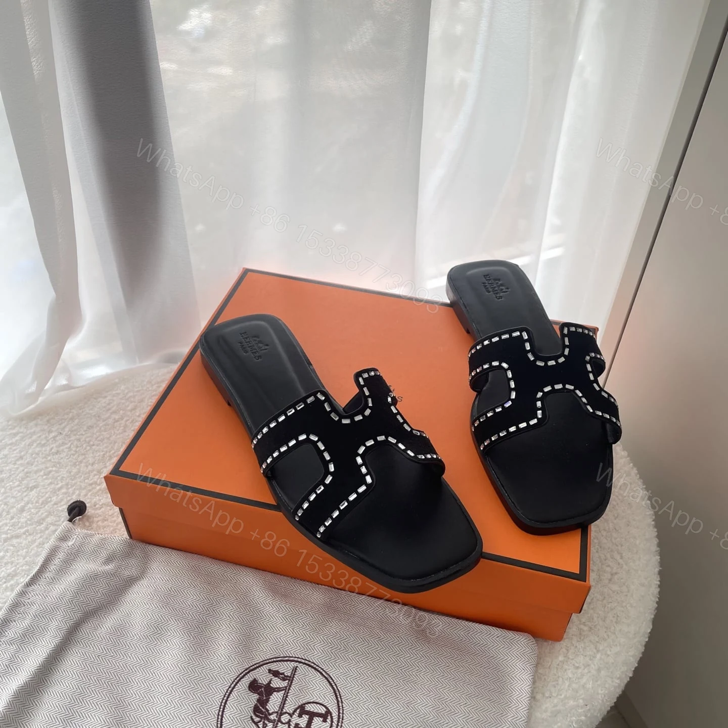 View 6 of HERMES ORAN SANDAL NOIR H232161ZV02350