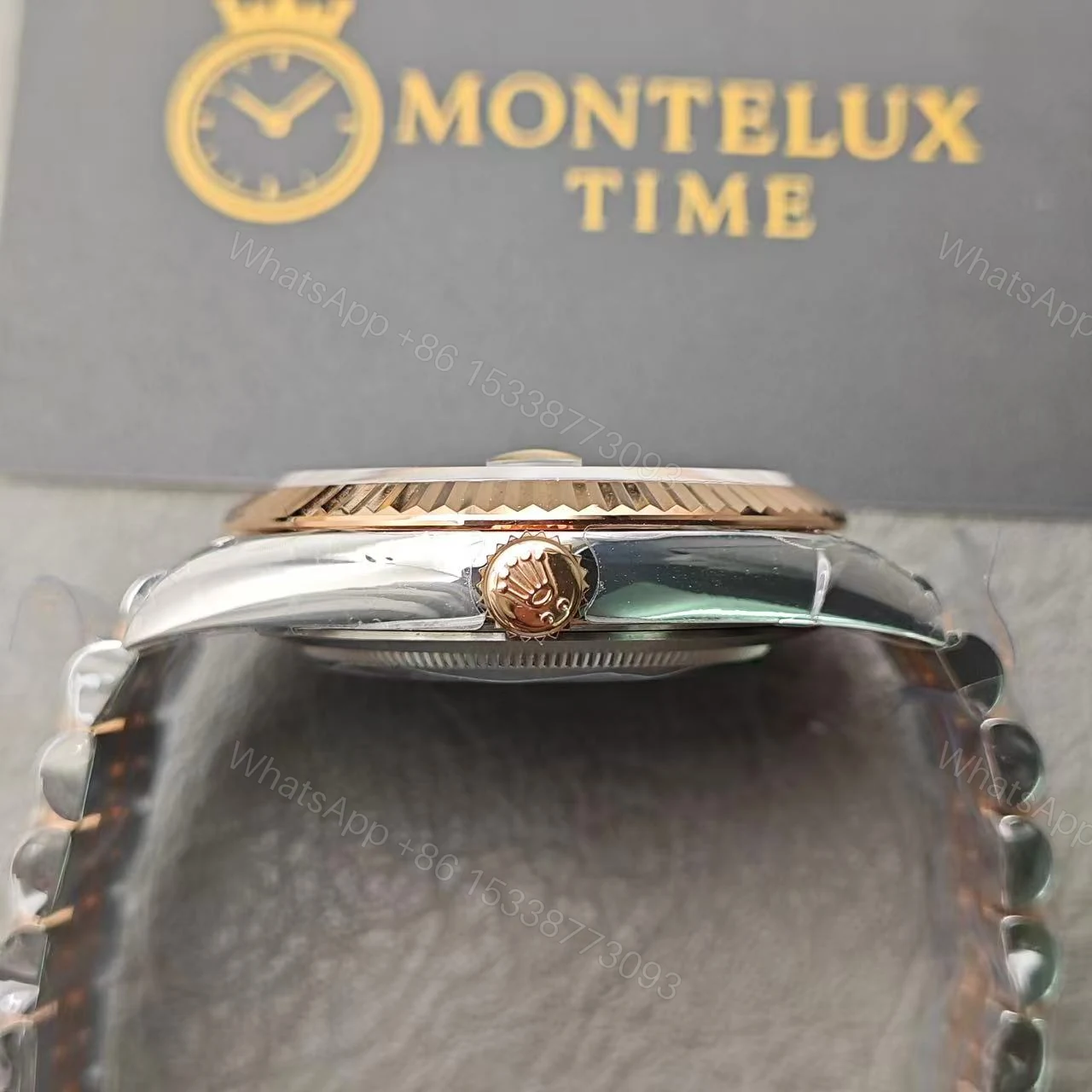 View 6 of Rolex Datejust 126331 Everose Gold Automatic Chocolate Dial Jubilee Replica