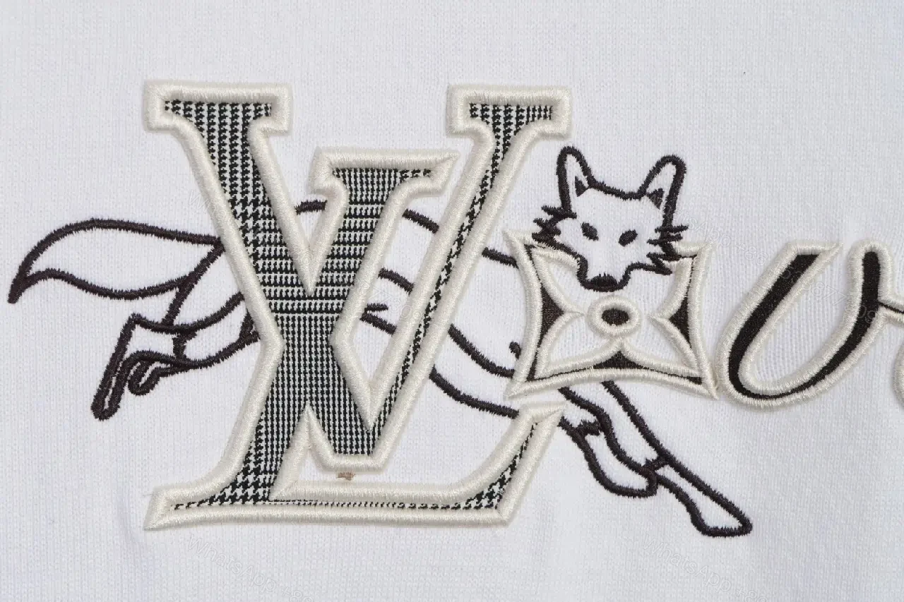 View 9 of White Cotton Tee + Embroidered Logo + Modern + Luxe Detailing + T-Shirt